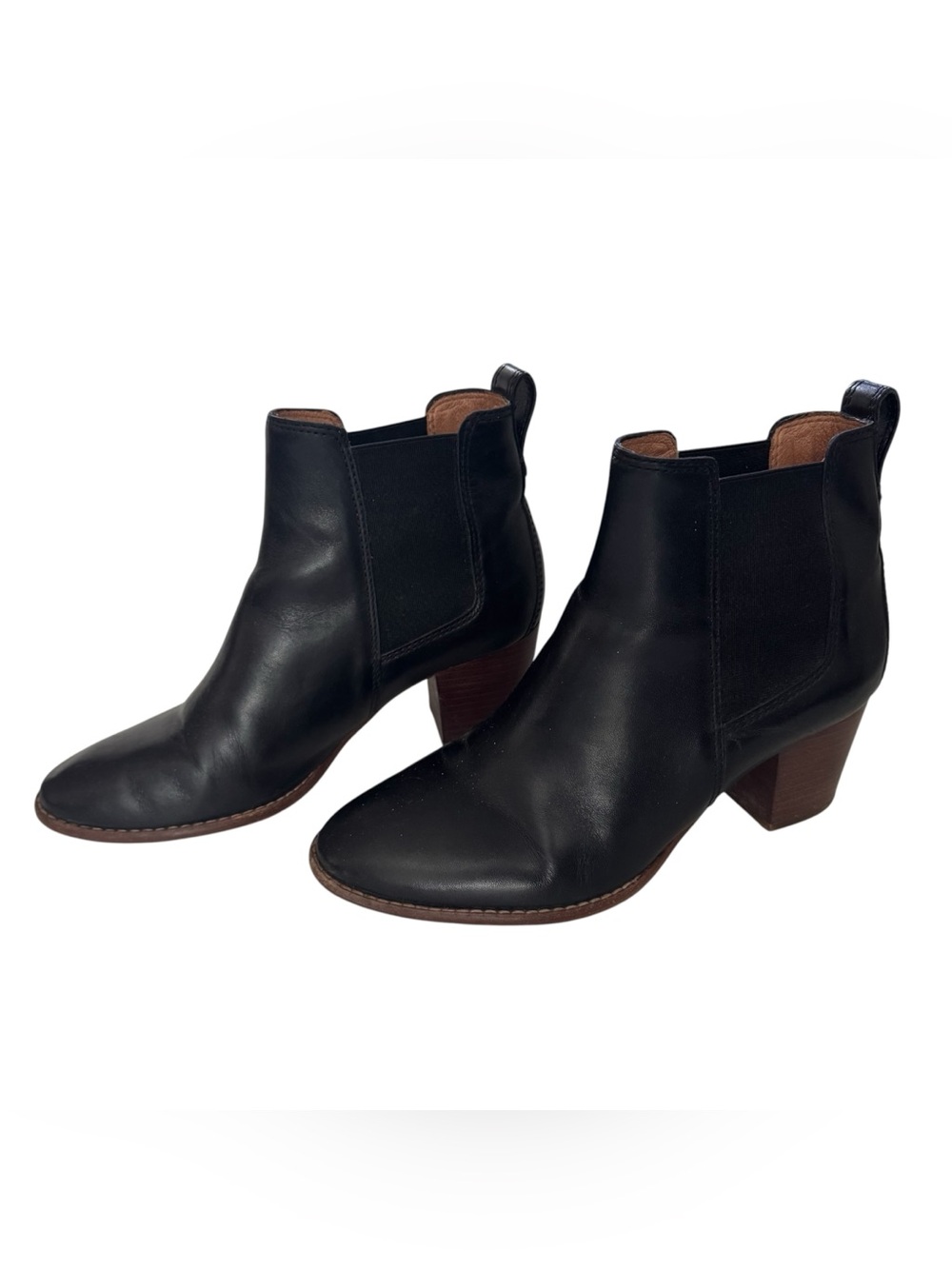 Madewell the Regan boot black leather Chelsea Bootie women’s size 8